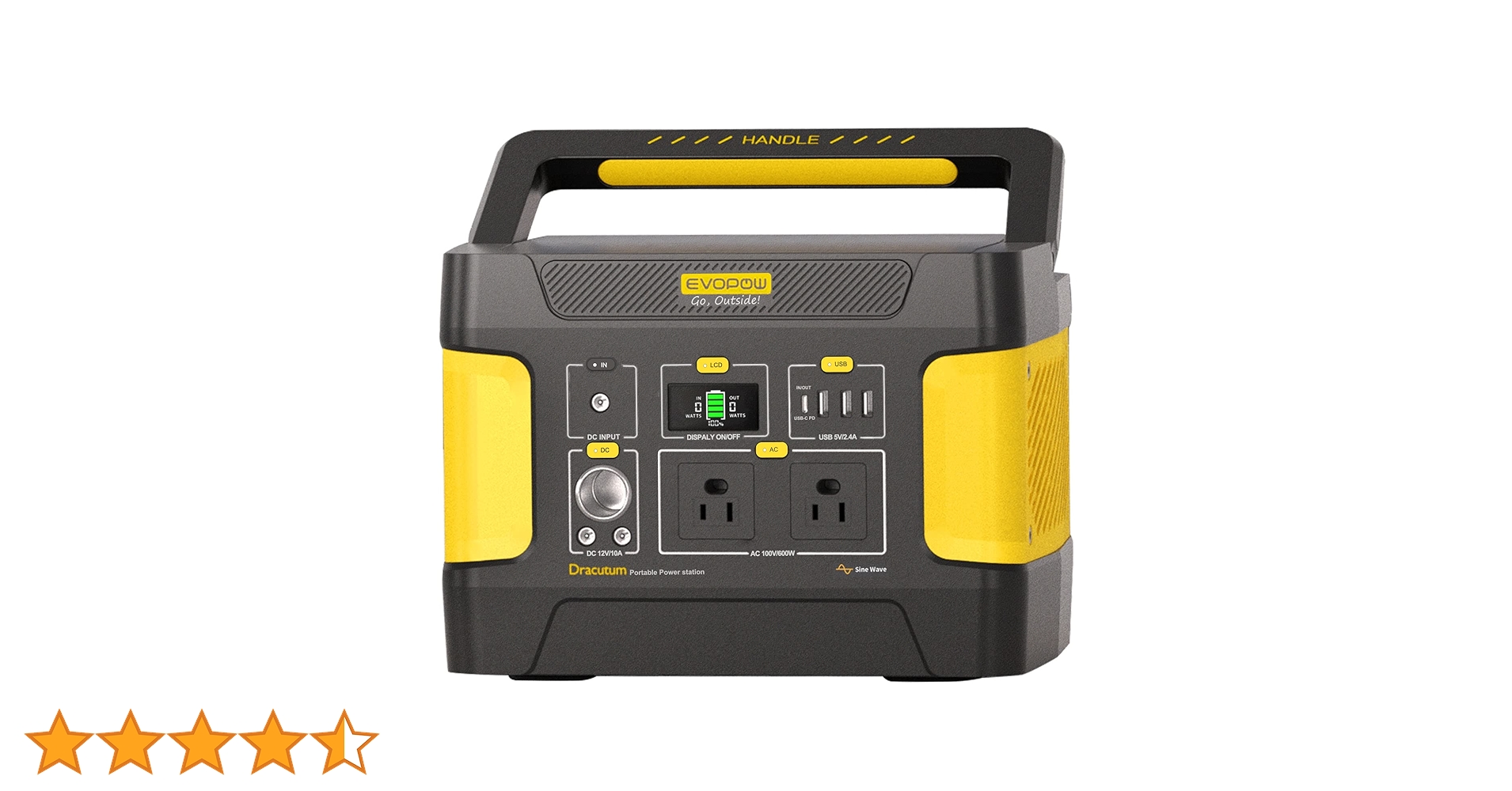 Evopow ポータブル電源 515Wh 出力600W 瞬間最大1200W Amazon.co.jp: Evopow ポータブル電源 リン酸鉄 大容量 515Wh